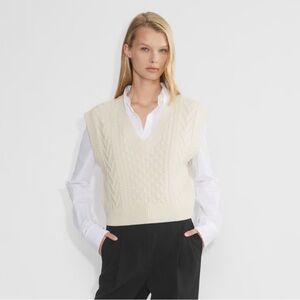 Aritzia Wilfred Cream Sweater Vest